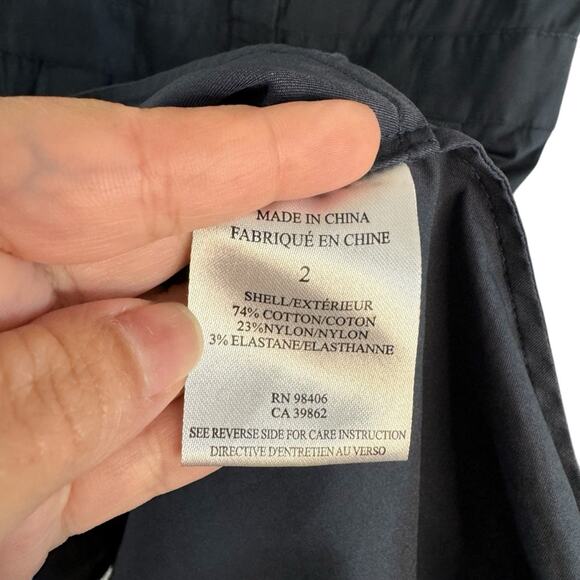 Theory Soreda Navy Sleeveless Button Down Pleated Shirt Dress - Picture 6 of 10